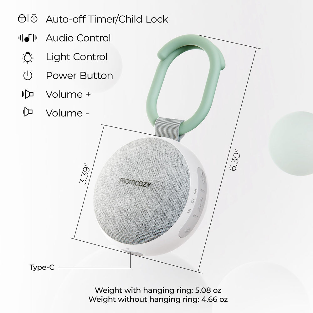 Køb Momcozy Portable Sound Maskine Med Natlys
