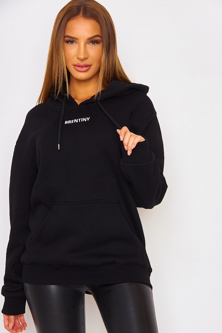 Sweat noir à capuche Brentiny