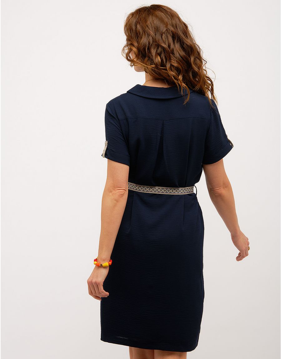 Robe chemisier city bleue