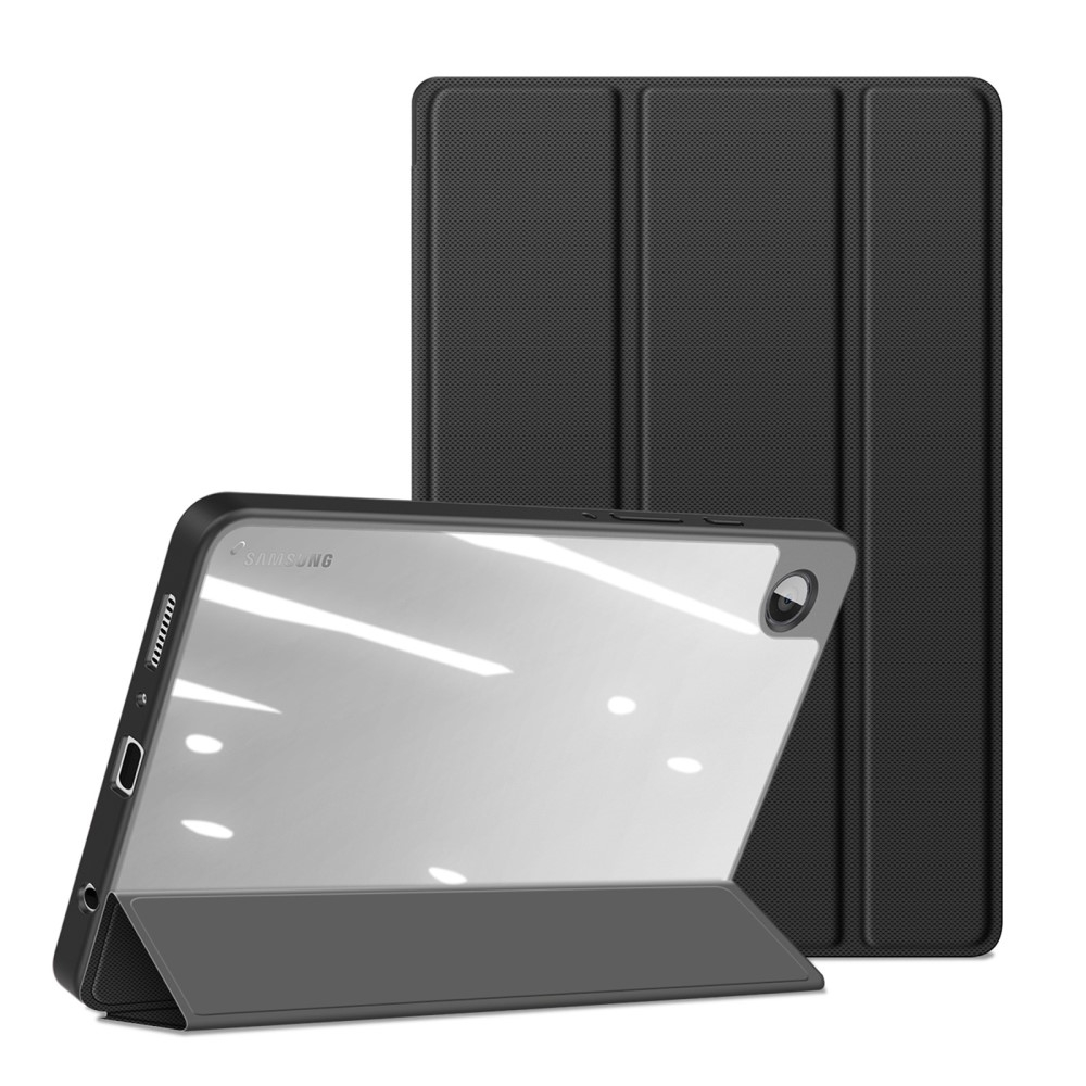 Samsung Galaxy Tab A9 Leder Tasche Smart Cover Schutzhülle - Schwarz