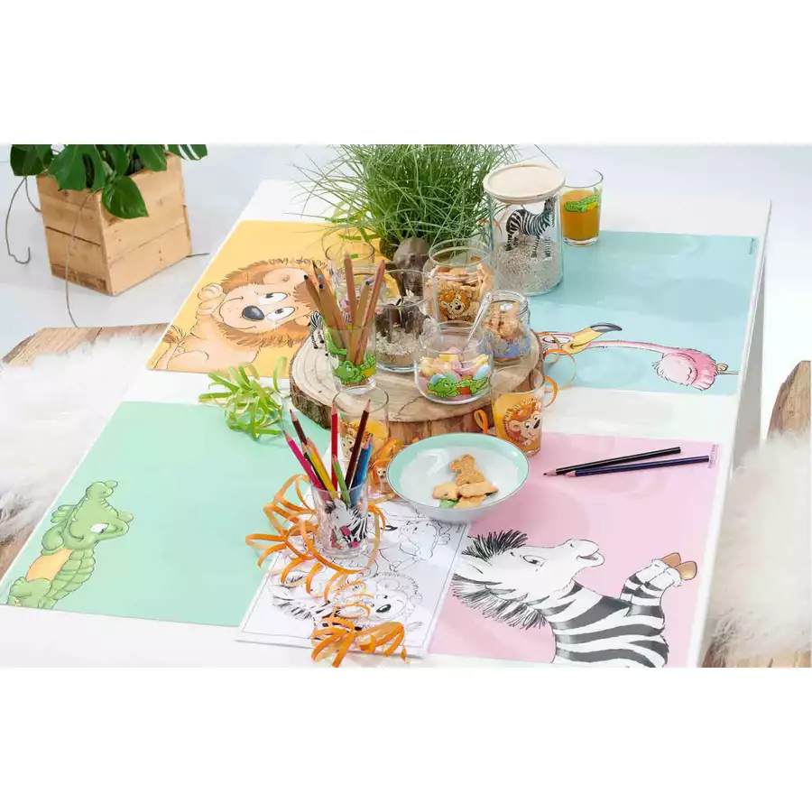 Ritzenhoff & Breker GmbH & Co. KG Geschirr-Set mit Kinderbecher Happy Zoo Zebra 7er Set bunt