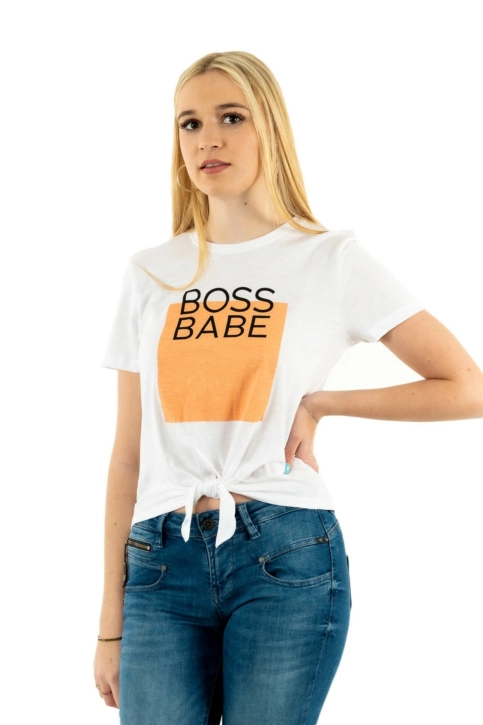 tee shirt only silly life blanc