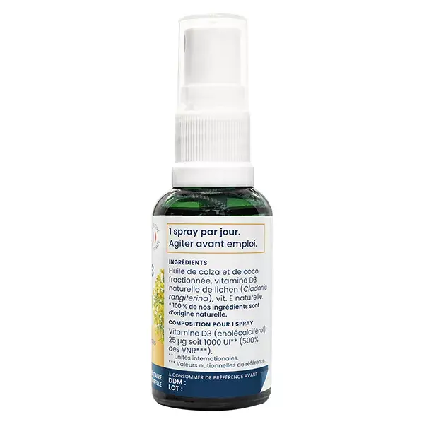 Oemine Vitamina D3 1000 UI Líquen e Colza Sistema Imunológico e Articulações 30ml