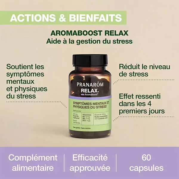 Pranarom Aromaboost Aromaboost Relax Detente 60 Cápsulas