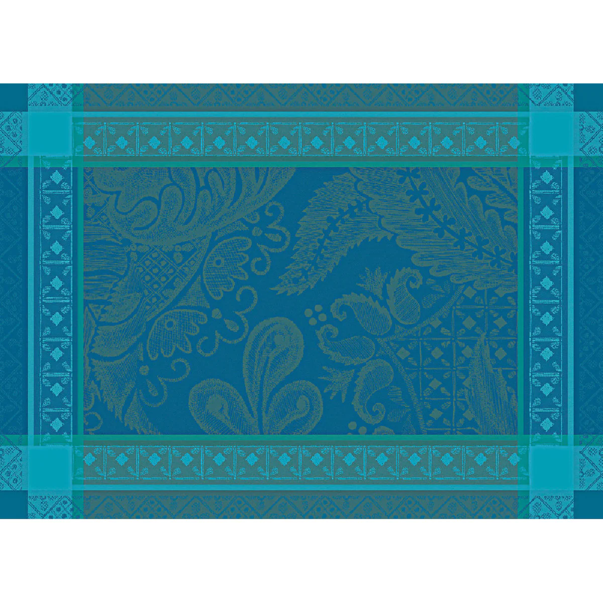 Set antitache déperlant pur coton bleu 54X39 Garnier Thiebaut