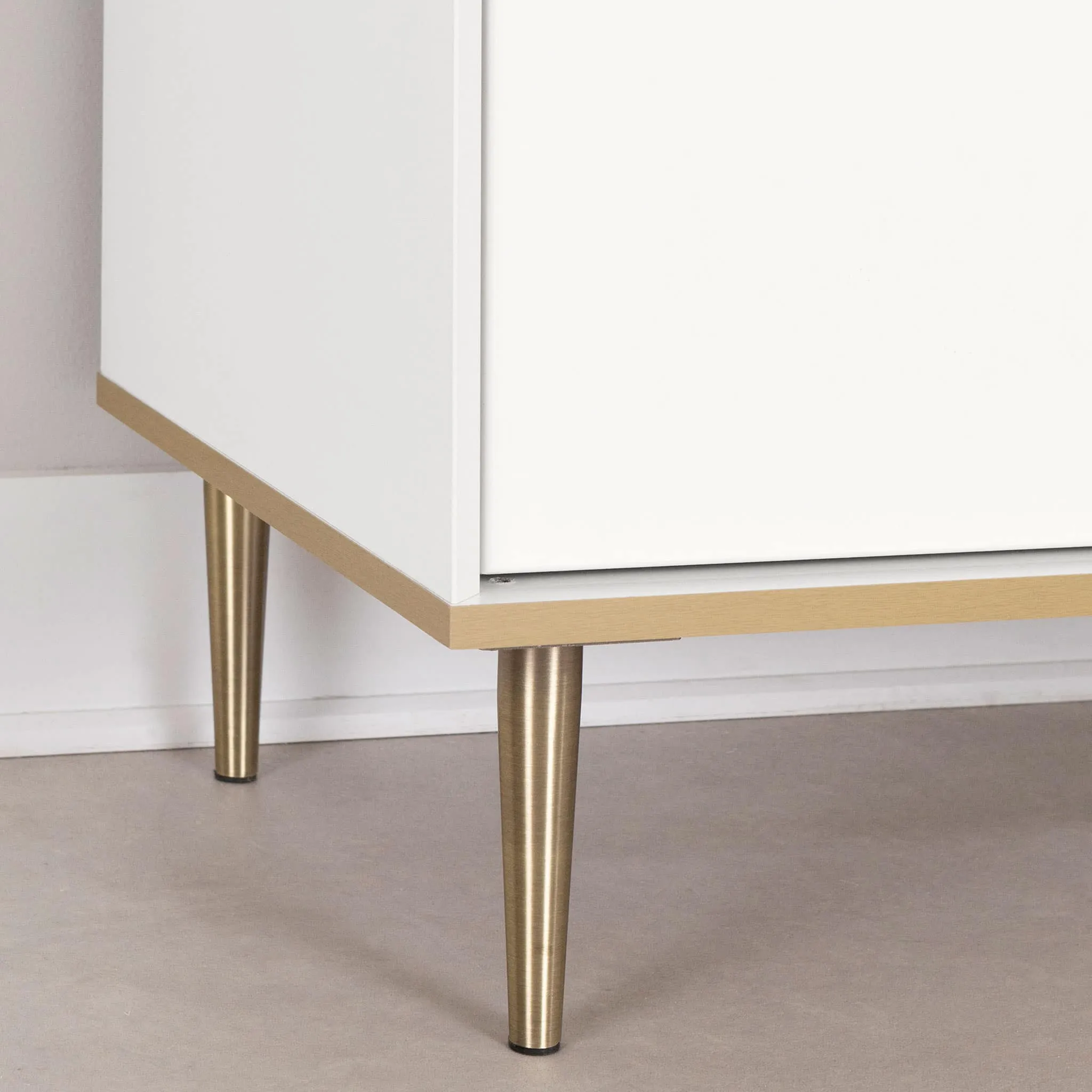 South Shore Bureau double 6 tiroirs - Dylane Blanc solide