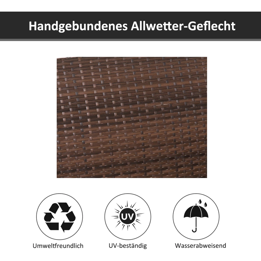 Outsunny 2-Sitzer Hollywoodschaukel braun, beige