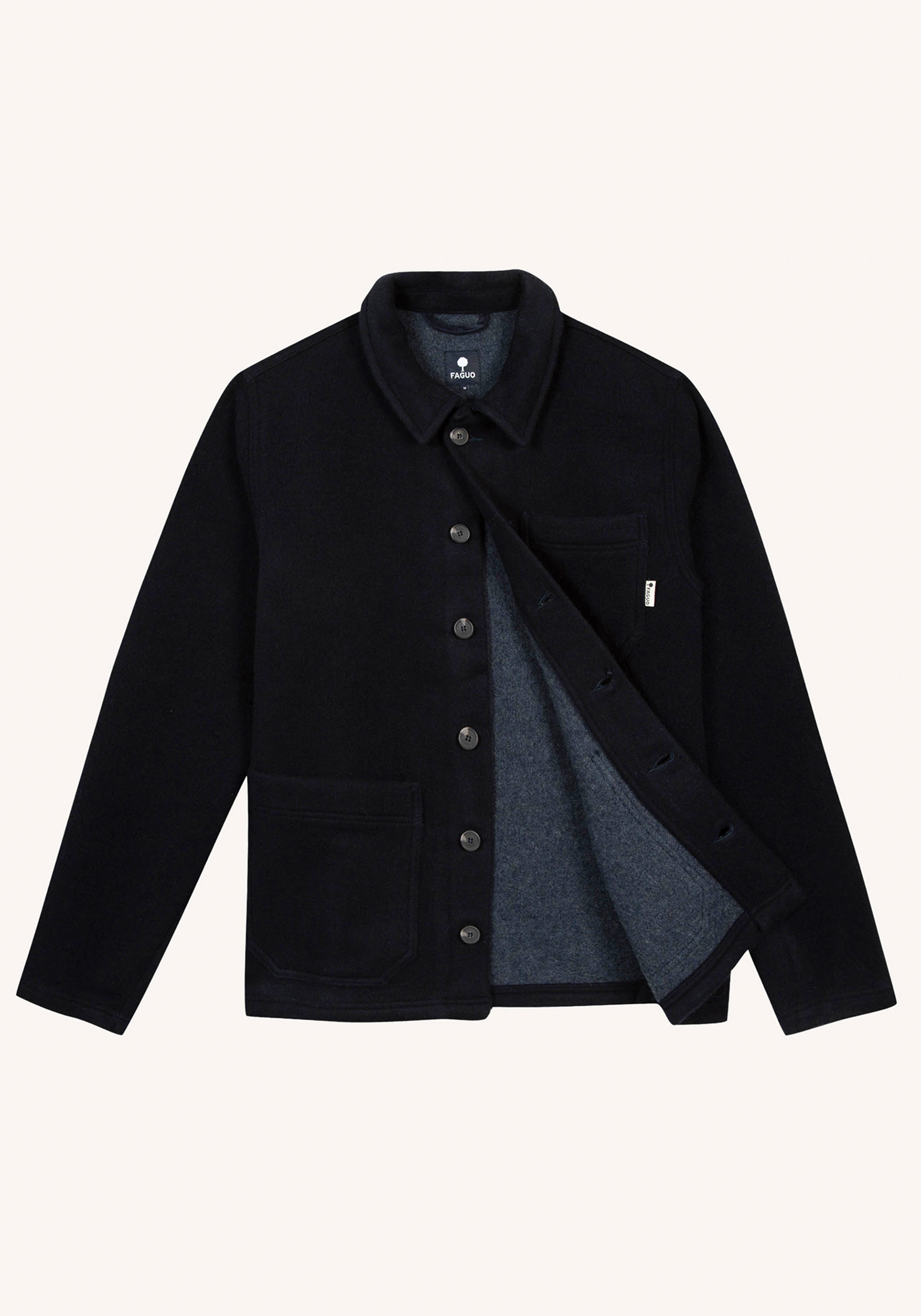 Faguo Wolljacke Lorge Outerwear Woven Navy
