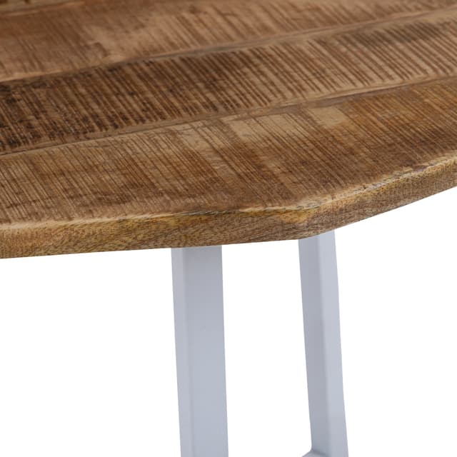 WOMO-DESIGN sidebord Sæt med 2 73x56 / 56x48cm, naturlige og hvide, unikke,