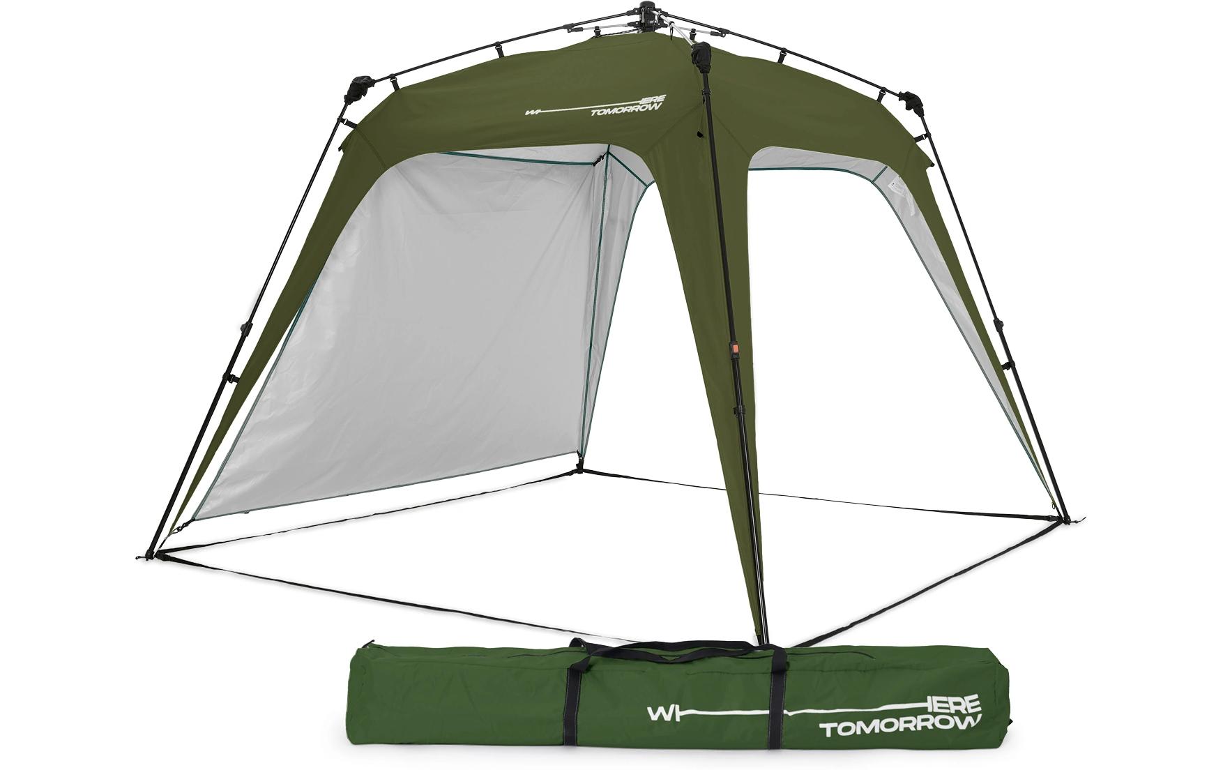 Pavillon Pop Up - Dunkelgrün<br>Outdoor-Pavillon mit Seitenschutz