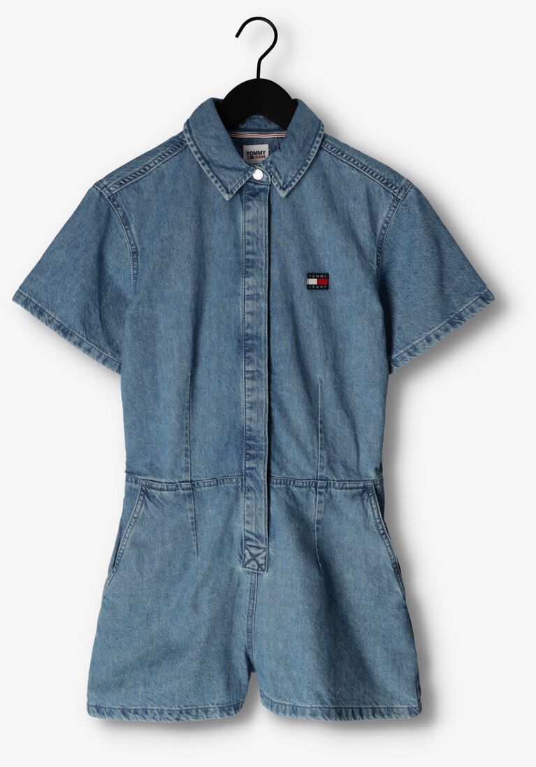 TOMMY JEANS lichtblauwe tommy jeans  tjw badge denim playsuit