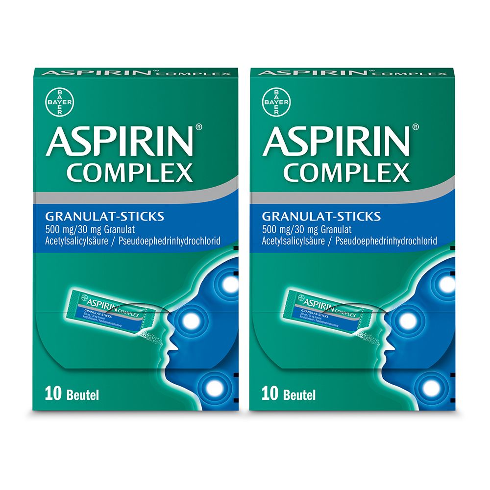 Aspirin® Complex Granulat-Sticks bei Schnupfen mit Schmerzen und Fieber