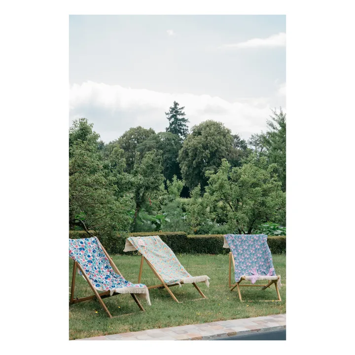Louise Misha Serviette de plage Lana en coton bio | Bleu