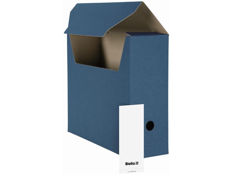 Biella Archivschachtel A4 Blau, 10 Stück Archivschachteln aus stabilem Karton für A4 Format