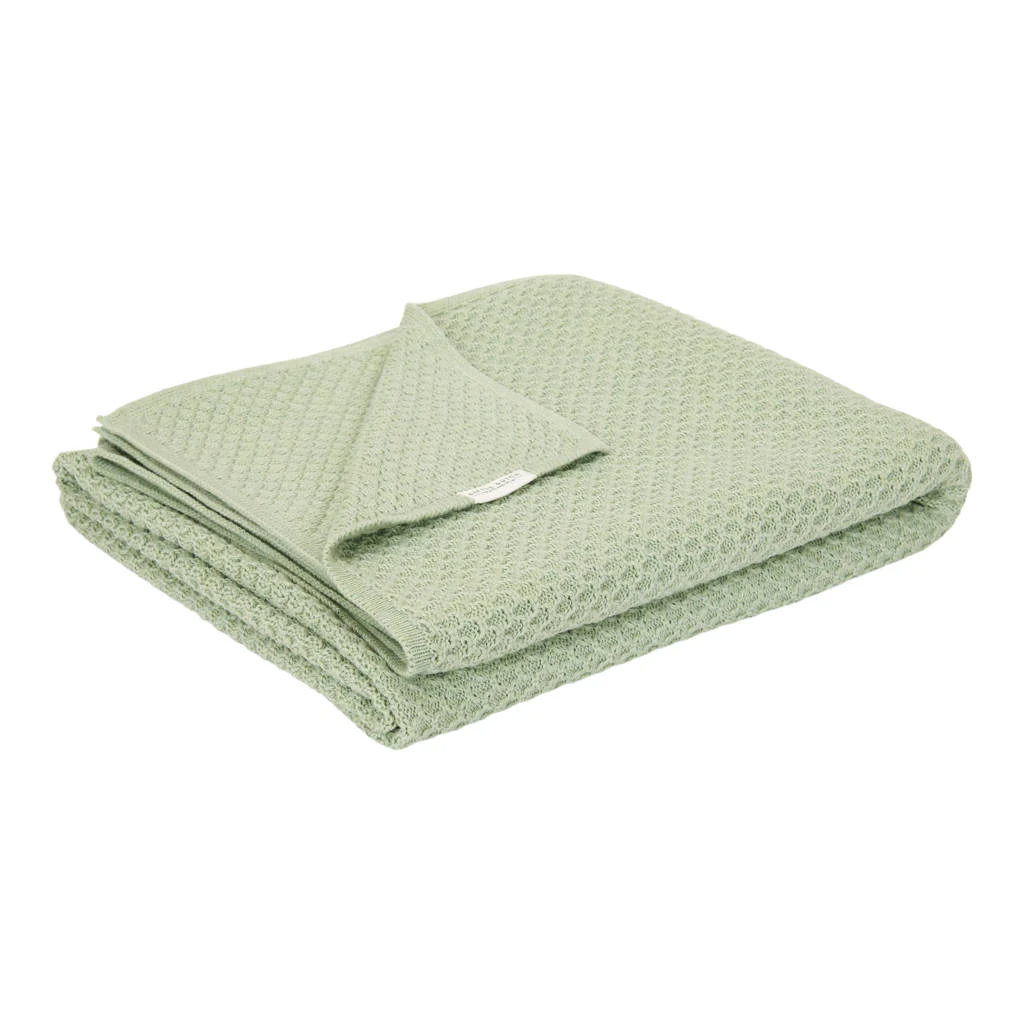 gebreide wiegdeken Pure Sage