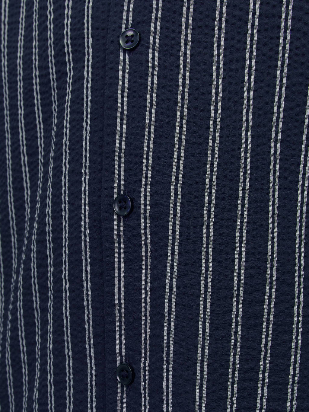 JACK & JONES gestreept overhemd JORPALMA donkerblauw/wit