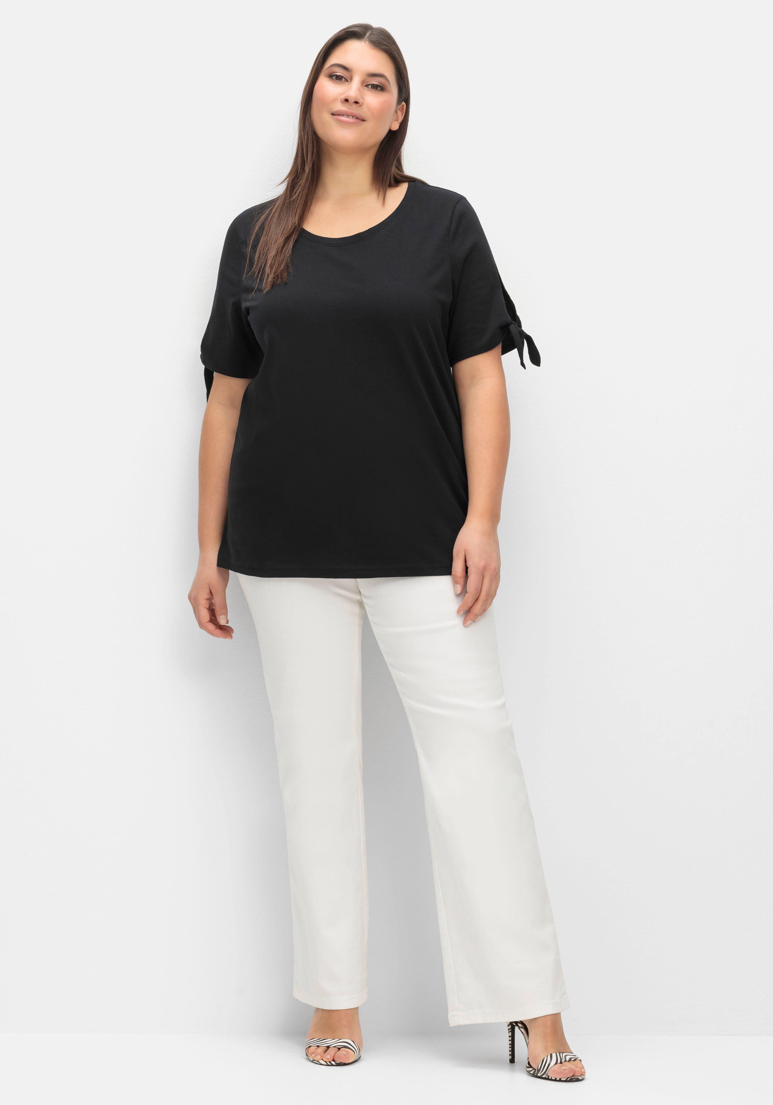 Shirt mit Knotendetail am Ärmelsaum