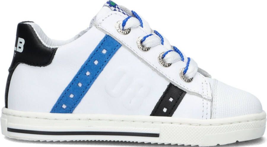 Develab 45011 leren sneakers wit blauw Jongens Leer Meerkleurig 20