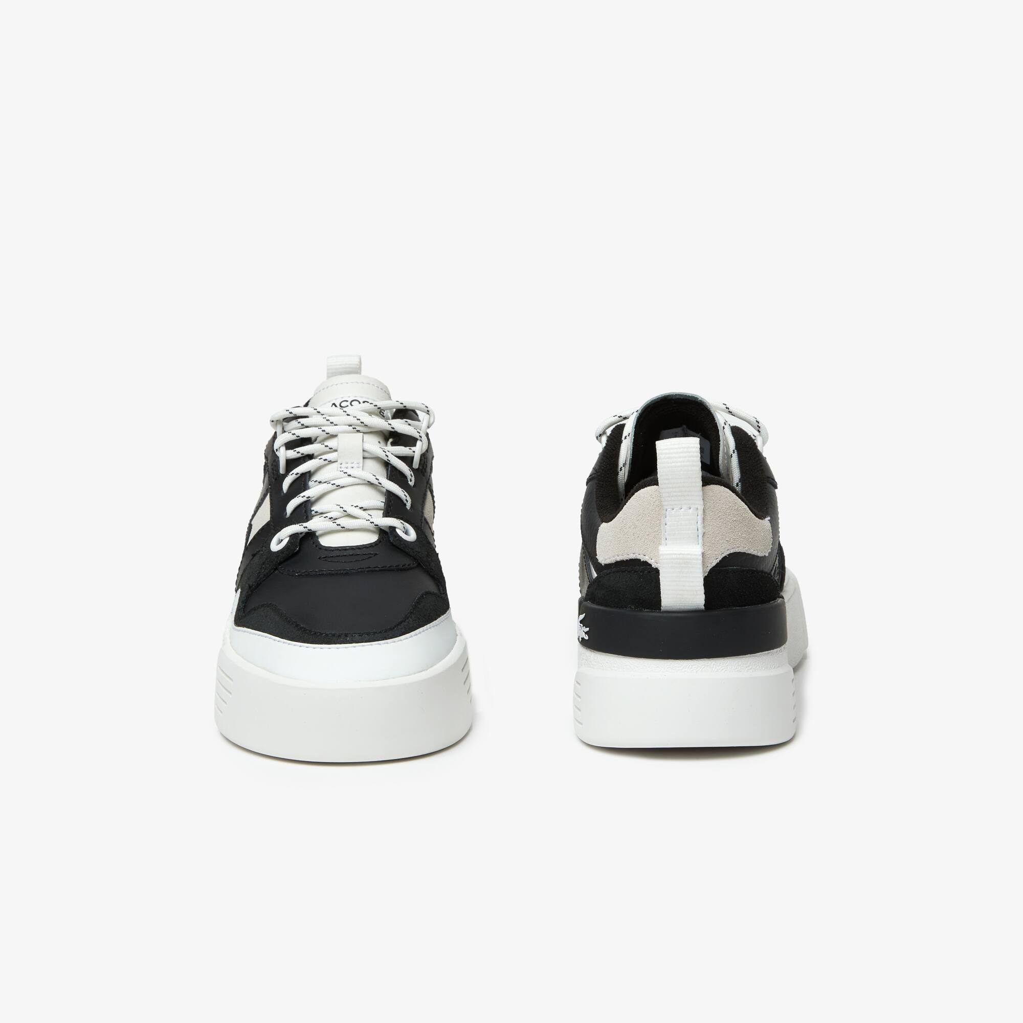 Damen-Sneakers LACOSTE L002 aus Leder mit Color-Pop Sneakers - Schwarz - Lacoste - Damen
