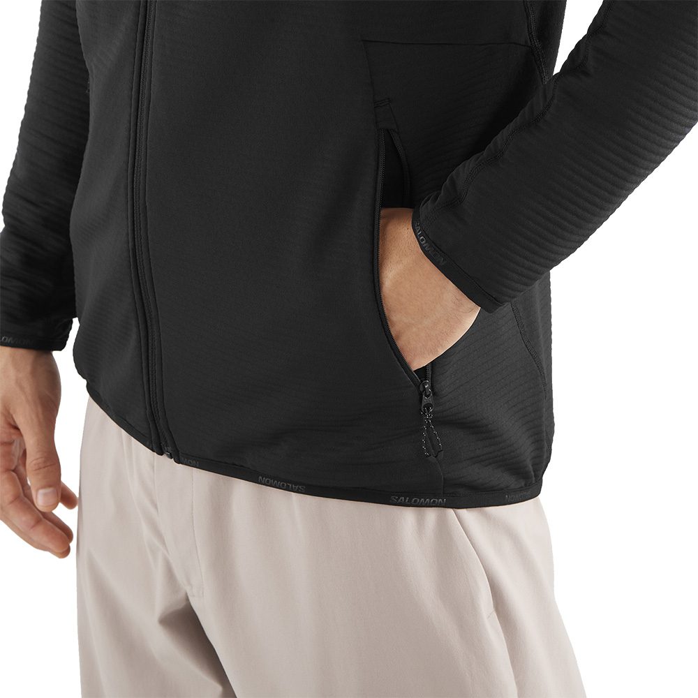 Salomon Essential Lightwarm Midlayerjacke Herren schwarz