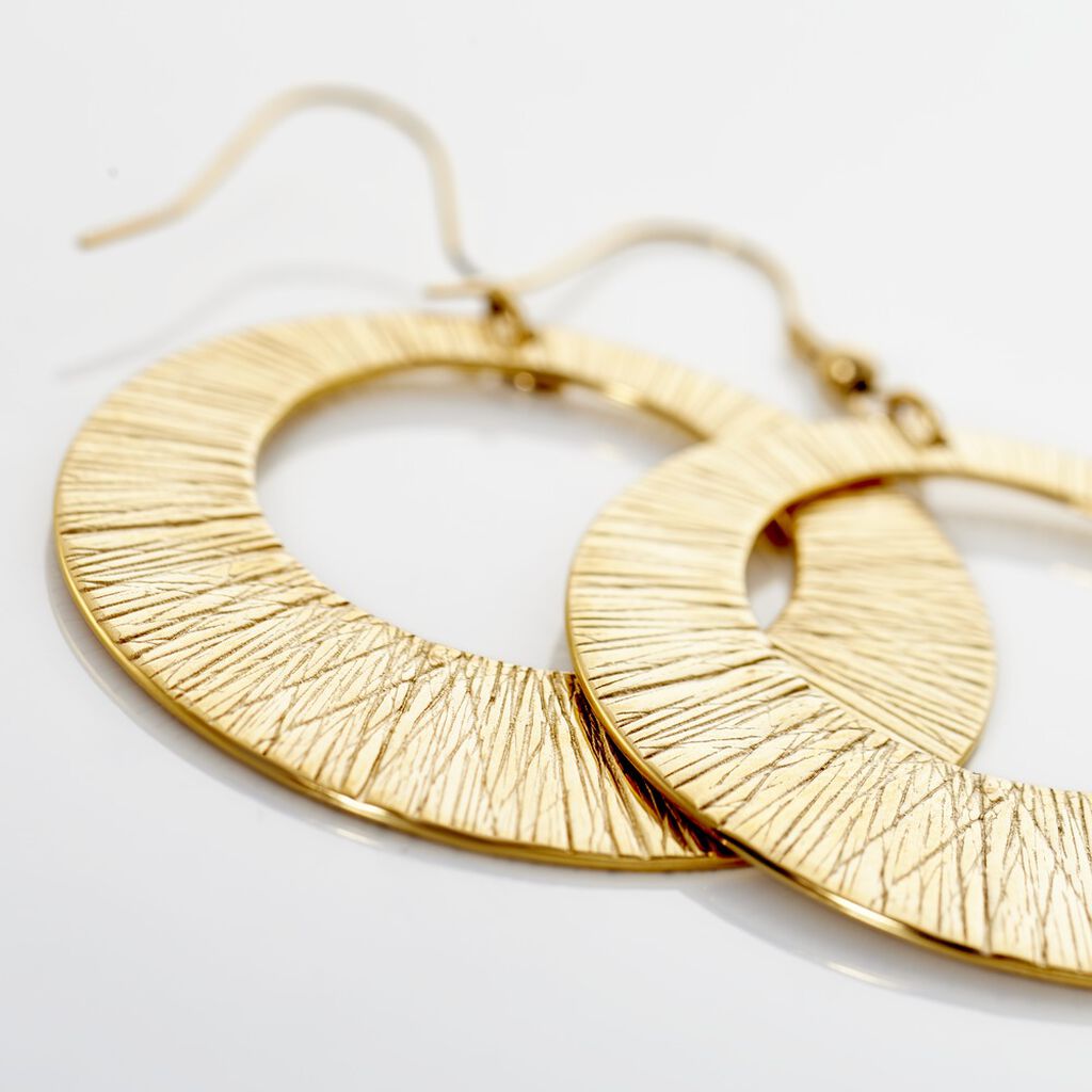 Boucles D'oreilles Pendantes Acier Doré Rohan