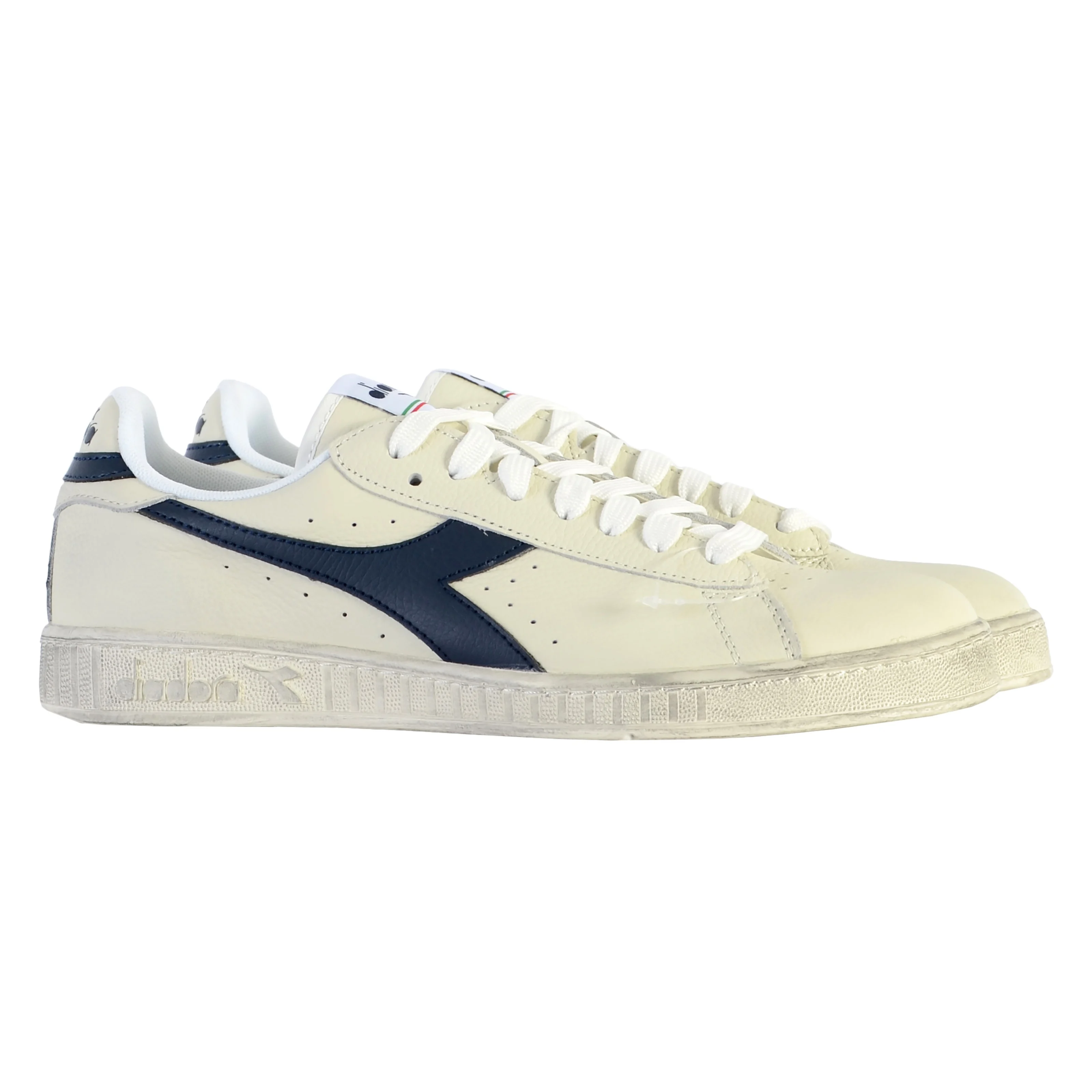Basket cuirgame l low waxed | Blanc