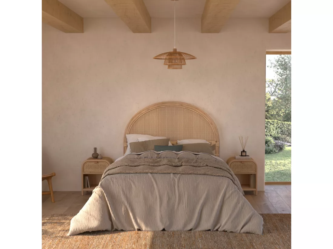 Suspension en bambou naturel et métal D50 cm - Mirabel