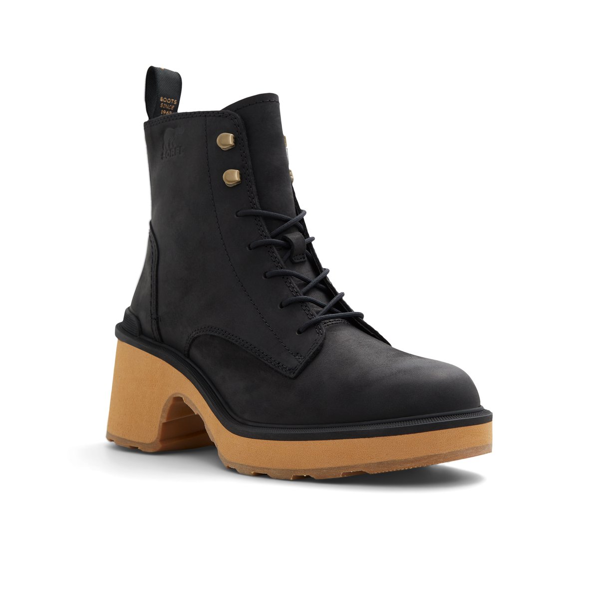 SOREL-Hi_line_heel-Bottillon - Semelle crantée - Noir