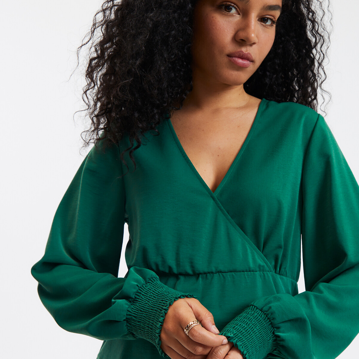 COLEÇÕES LA REDOUTE<br>Blusa de maternidade, efeito transpassado