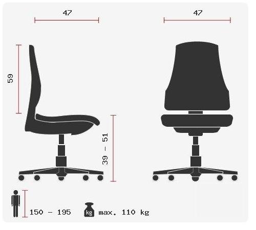 Profi Bürostuhl HJH SOLUTION BASIC Stoff ohne Armlehnen Topstar
