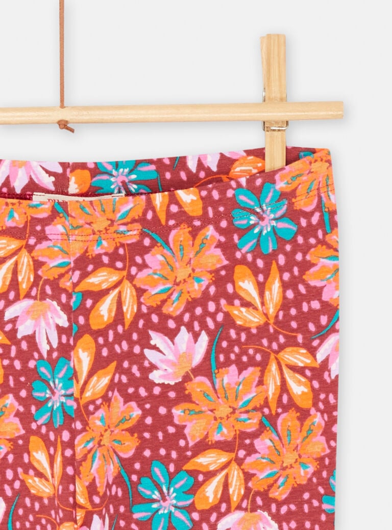 Legging à fleurs colorées pour fille