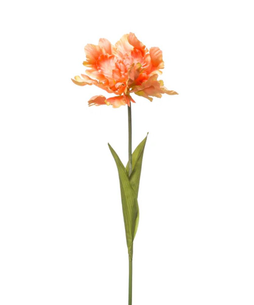 KUNSTIG BLOMST TULIPAN PARROT 68CM ORANSJE
