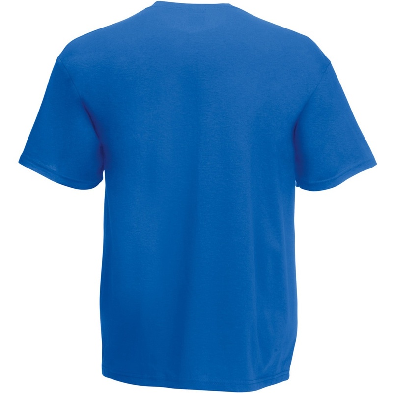 Camiseta básica masculina de manga curta com decote em V de alta qualidade da Fruit of the Loom (azul)