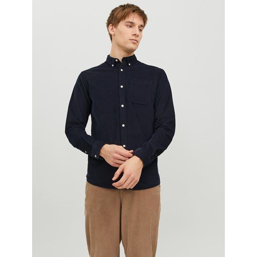 Jack&Jones Classic Fløjlsskjorte, Navy Blazer, M