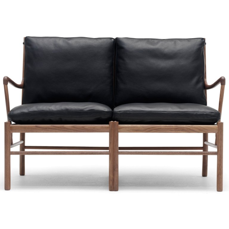 Carl Hansen & Son OW149-2 Colonial bank geolied walnoten Sif 98 leer