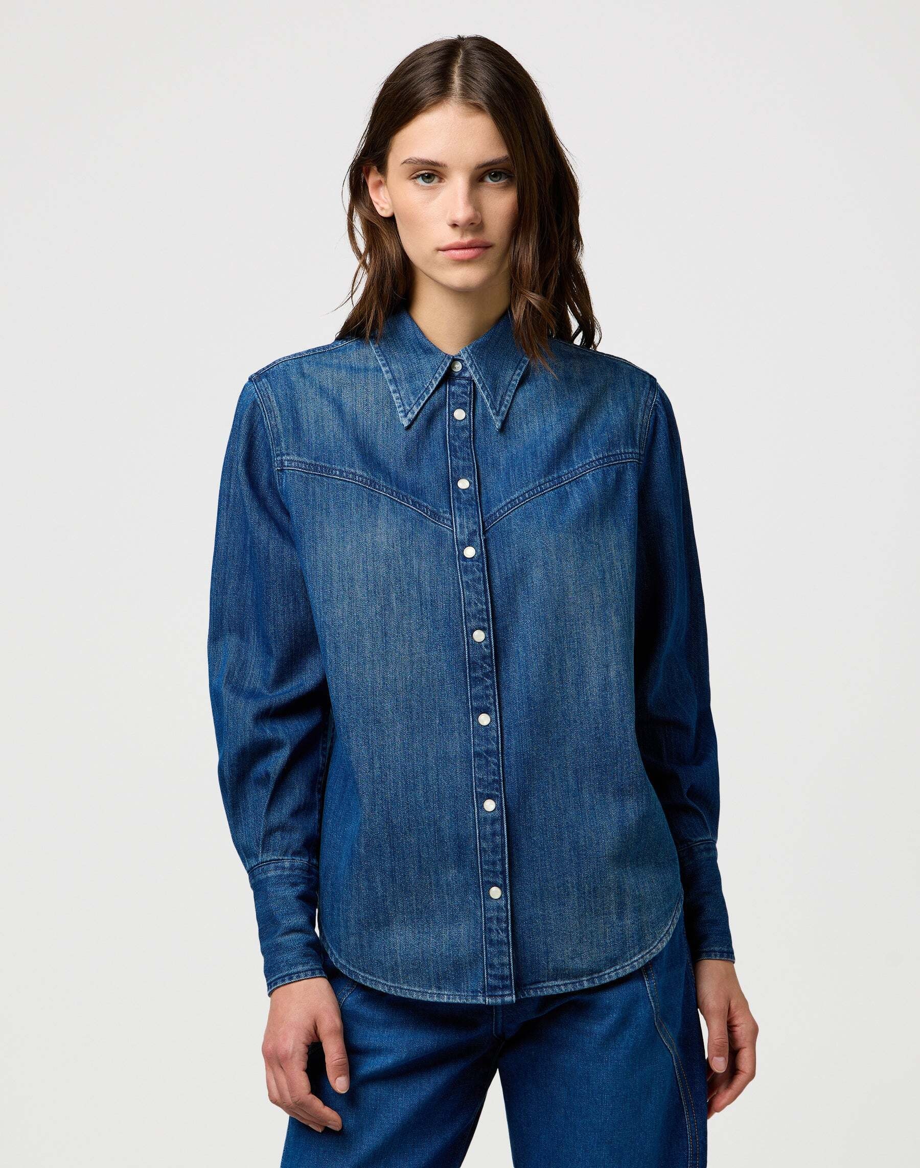 Wrangler Jeansbluse »WRANGLER Jeanshemd Yoke Denim Shirt«