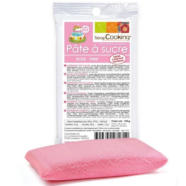 Pâte à sucre rose 100 g Scrapcooking
