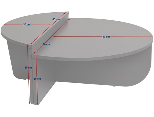 CONCEPT1 - Table basse Orion marbre Freesia 90 x 60 x h30cm