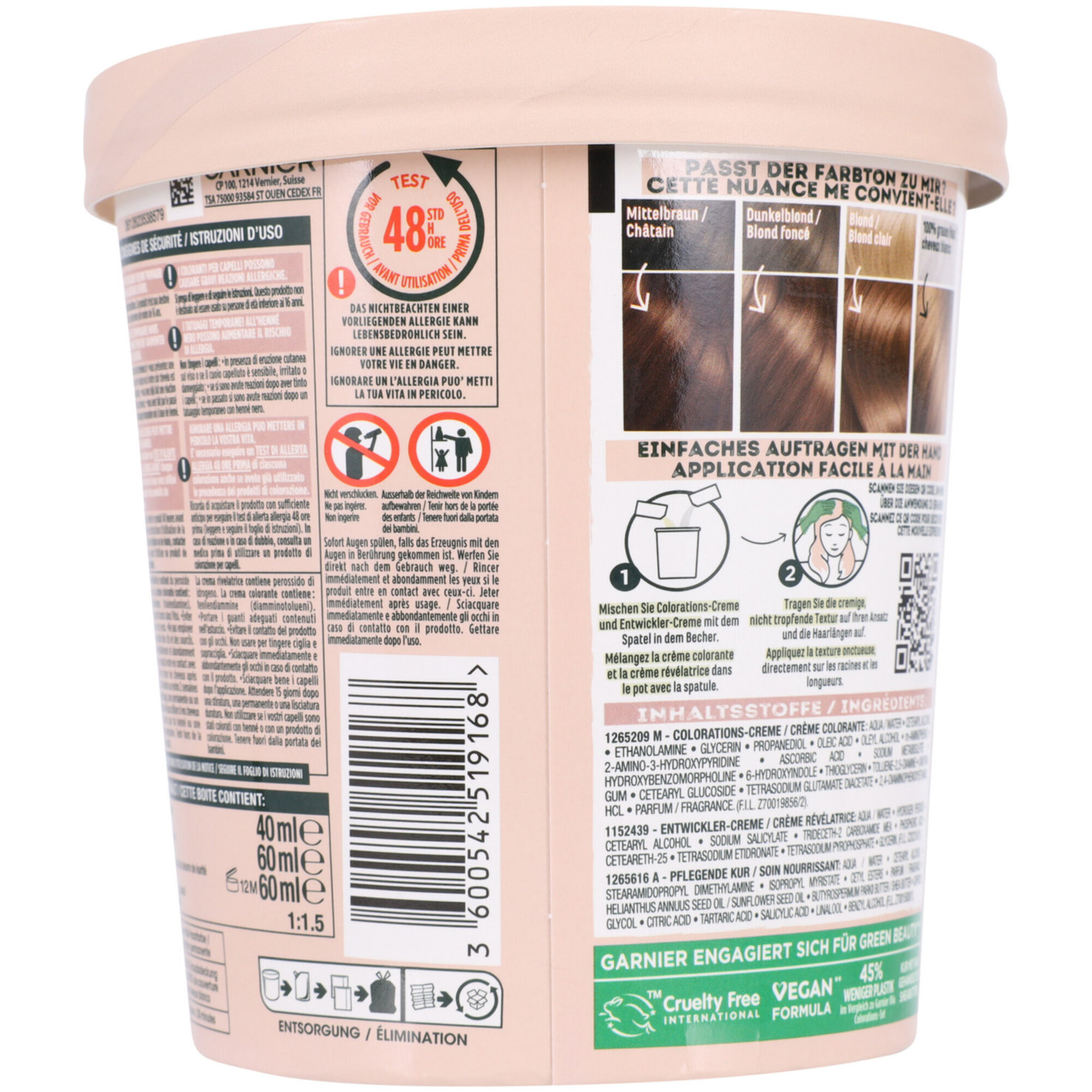 Garnier GOOD Dauerhafte Haarfarbe 6.0 Mochaccino Braun