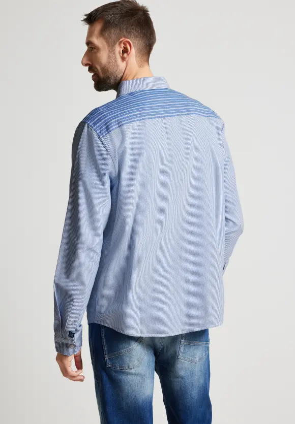 Hemd im Streifenmix - chambray blue