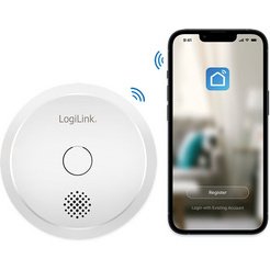 Détecteur de fumée Smart Wi-Fi, blanc
