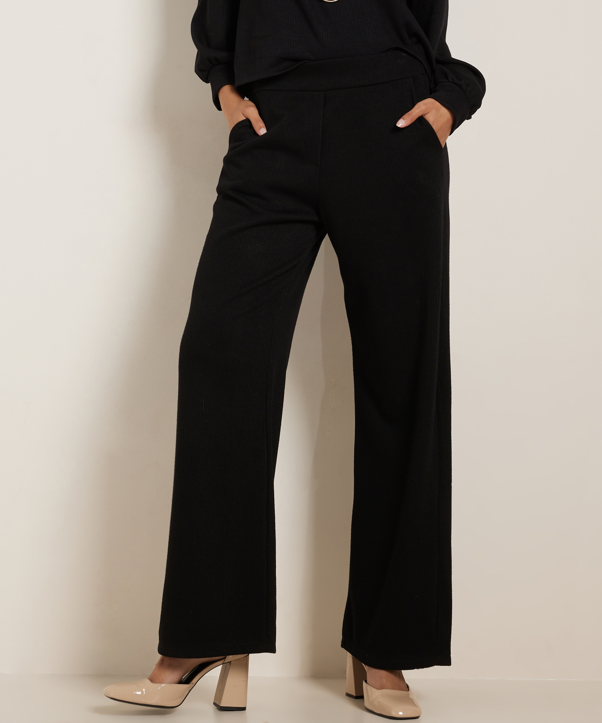 wide fit broek structuur