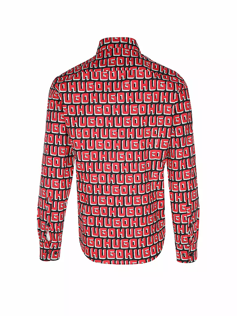 HUGO Hemd Slim Fit ERMO  rot