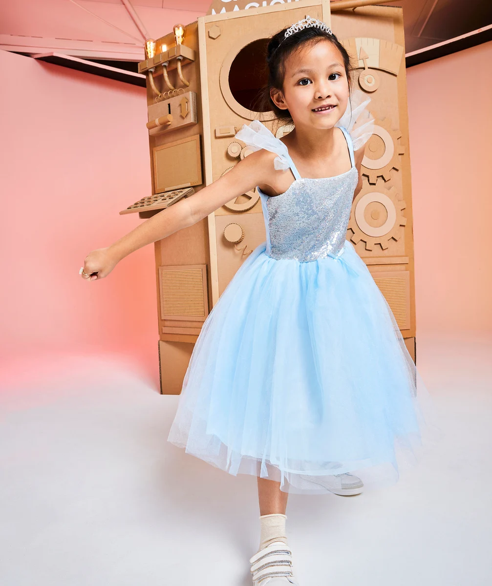 GREAT PRETENDERSDÉGUISEMENT ROBE DE PRINCESSE AVEC SEQUINS BLEUS