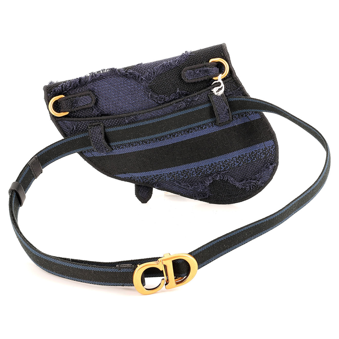Dior Sac ceinture Saddle en Toile marine - Neuf sans étiquette - L.19 cm