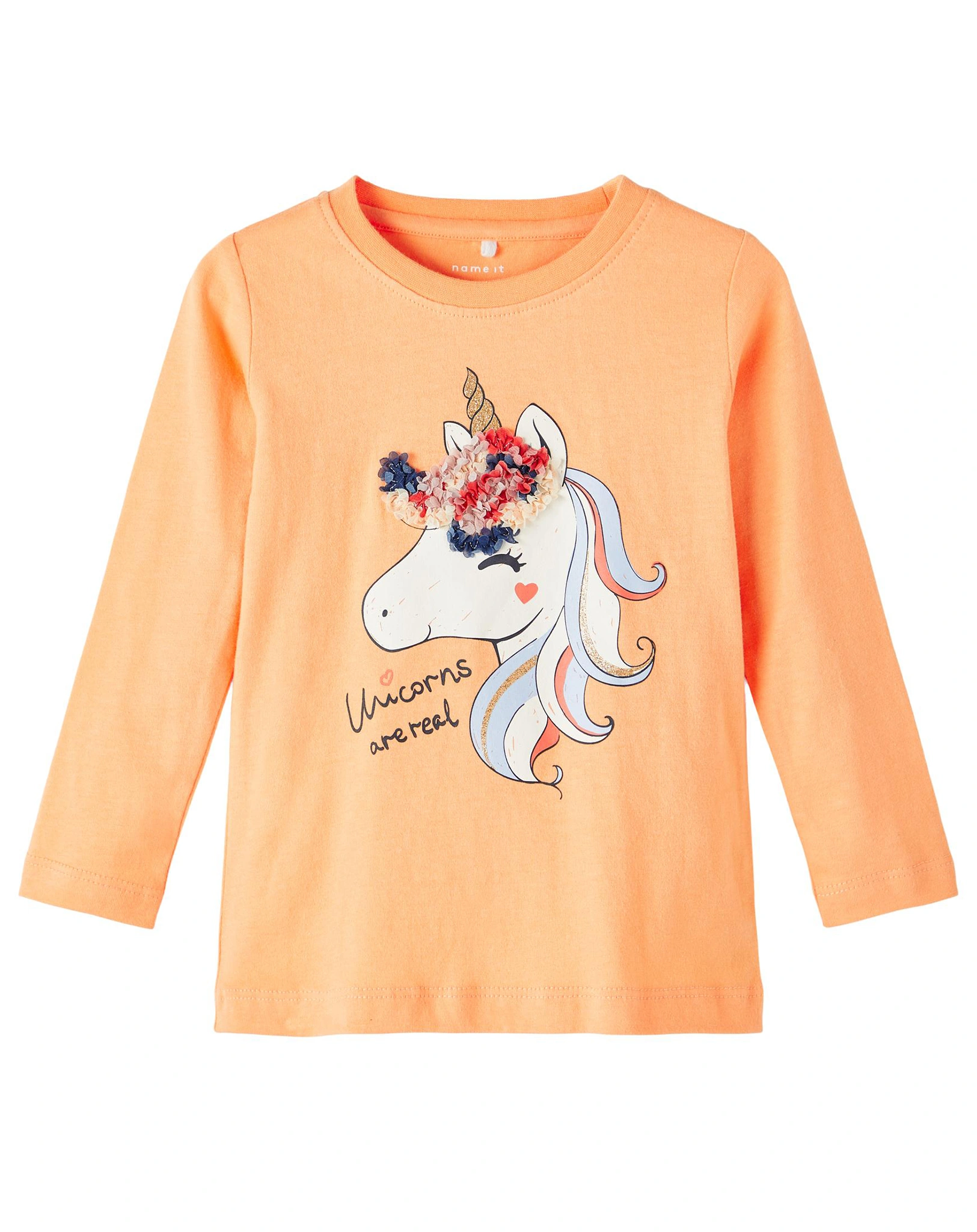 Jersey-Langarmshirt NMFTHILDA in orange chiffon