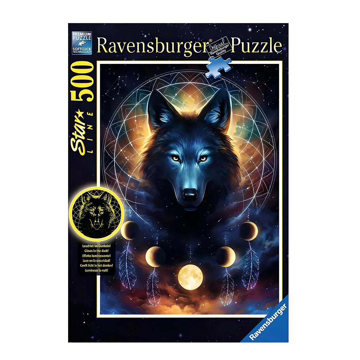 Ravensburger Puzzle Loup Lumineux - 500 pièces