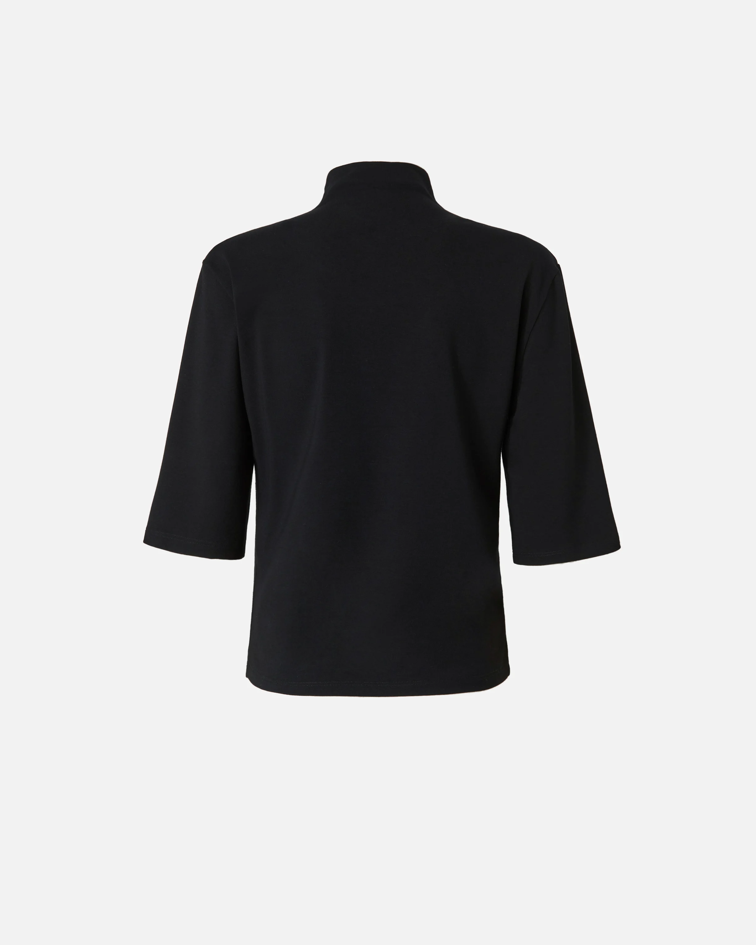 T-shirt à manches trois-quarts avec logo brodé | Noir