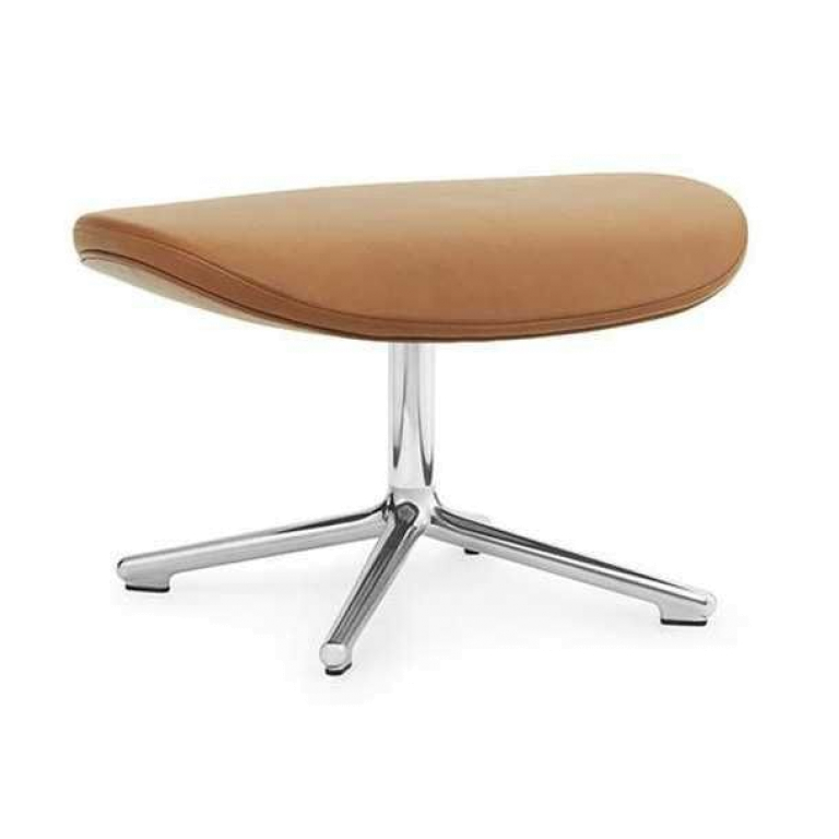 Normann Copenhagen Hyg Alu voetenbank Ultra Leather Brandy