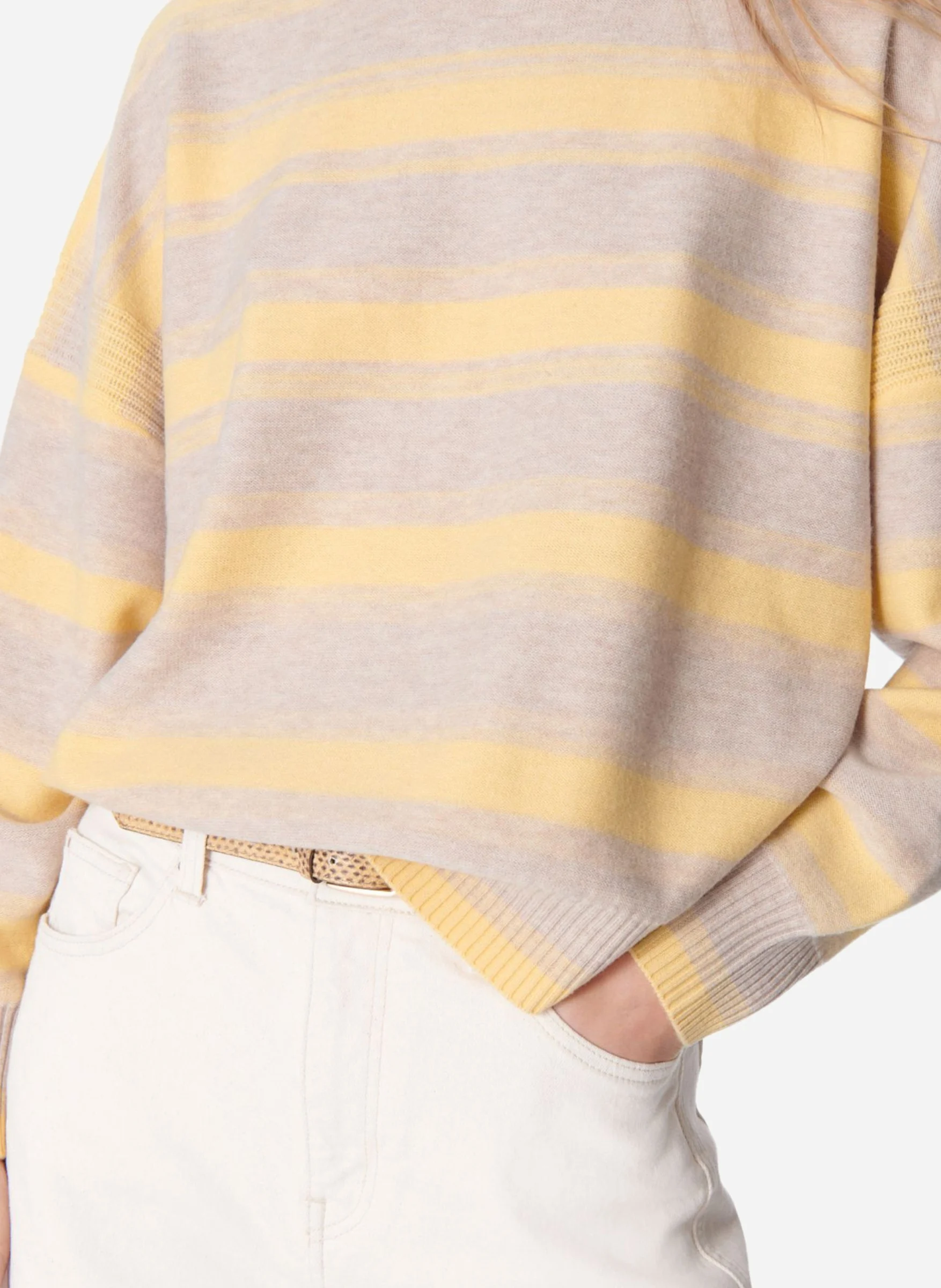 EUGENIE - Pull col rond en laine | Beige
